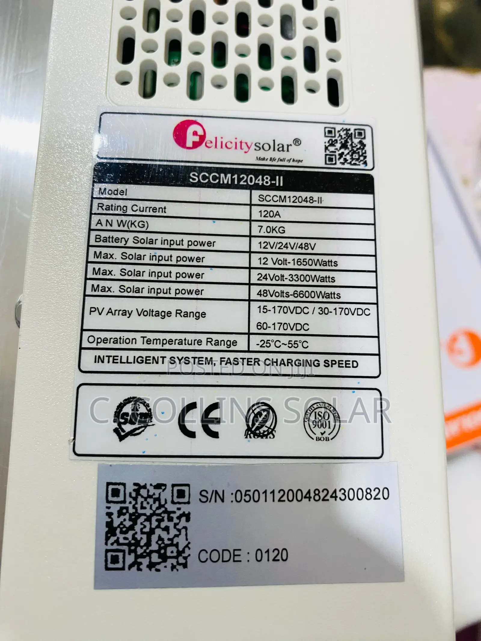 120a Felicity Mppt Charge Controller