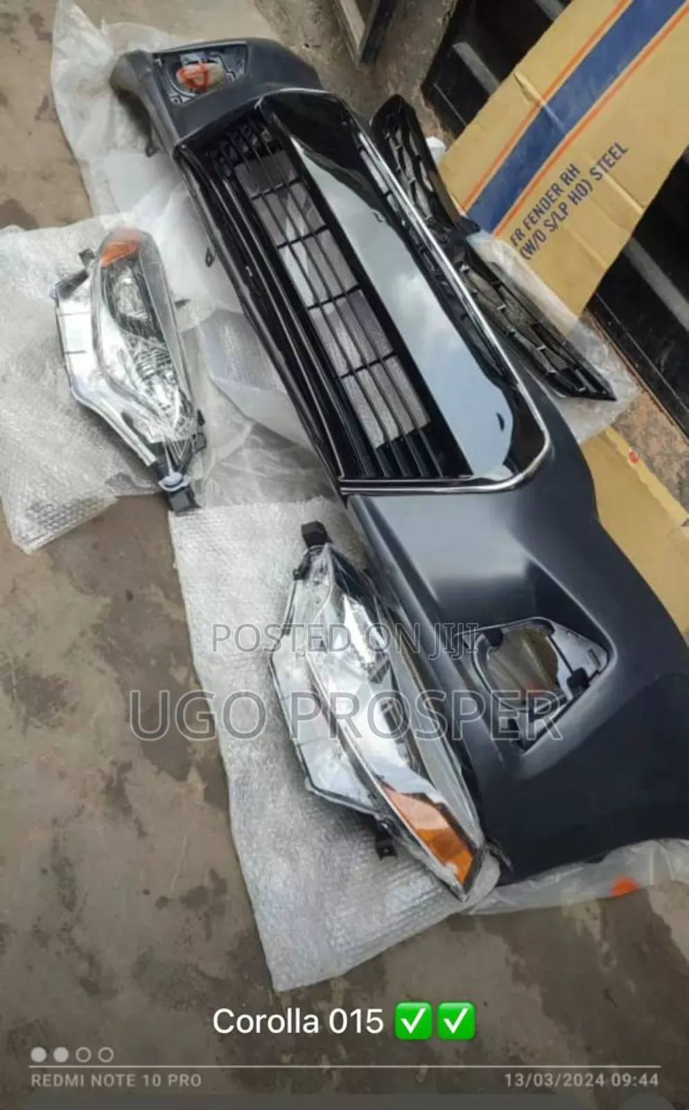 Front Bumper and Fullight Corolla 2014