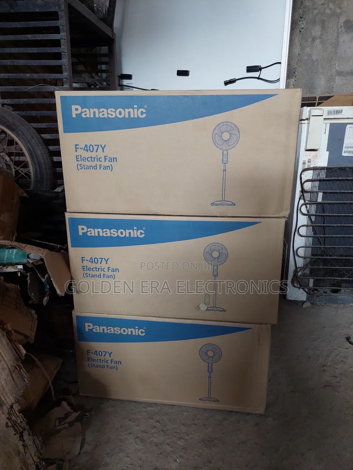 407y Panasonic Standing Fan Navy Blue