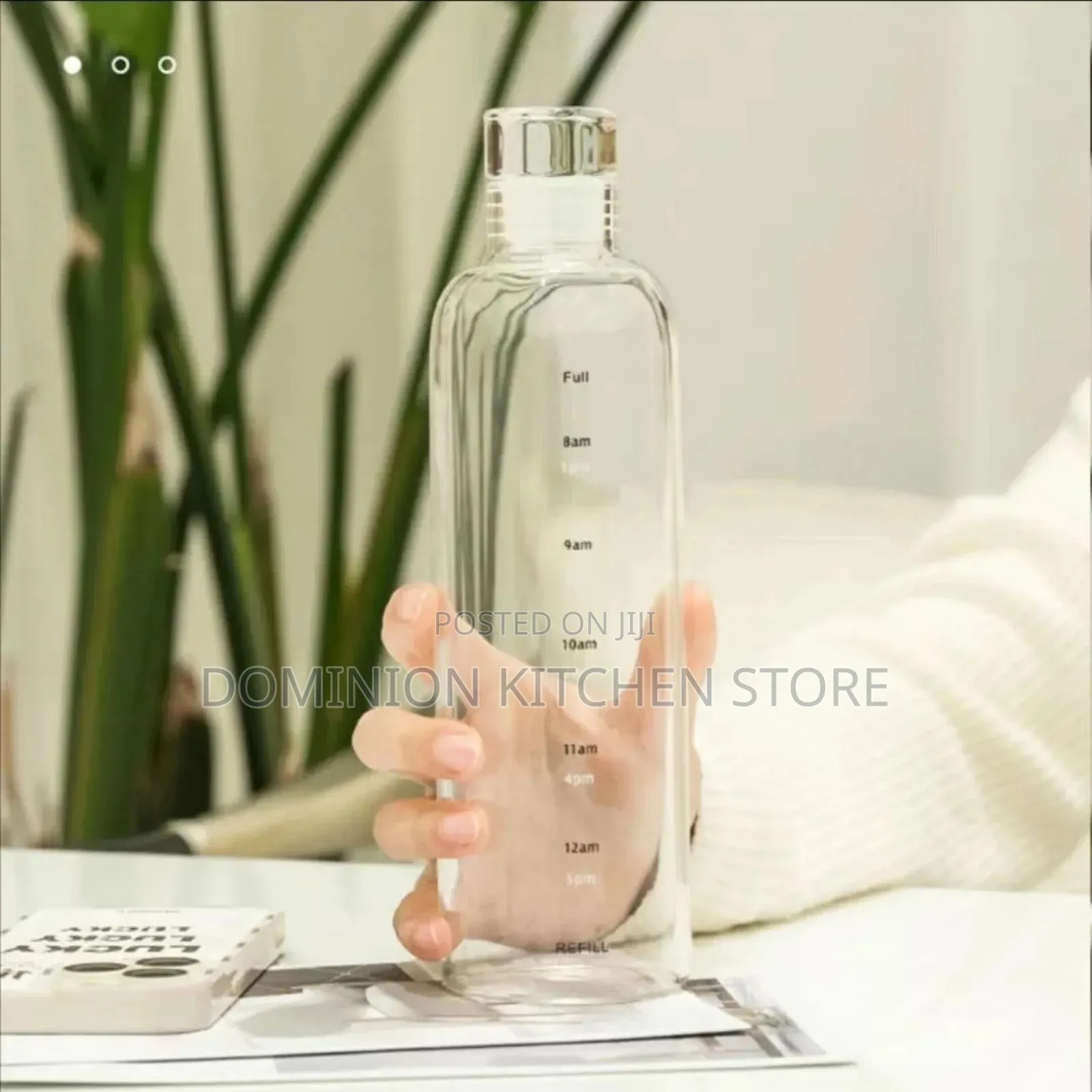 Portable Transparent Water Bottle With Time Scale