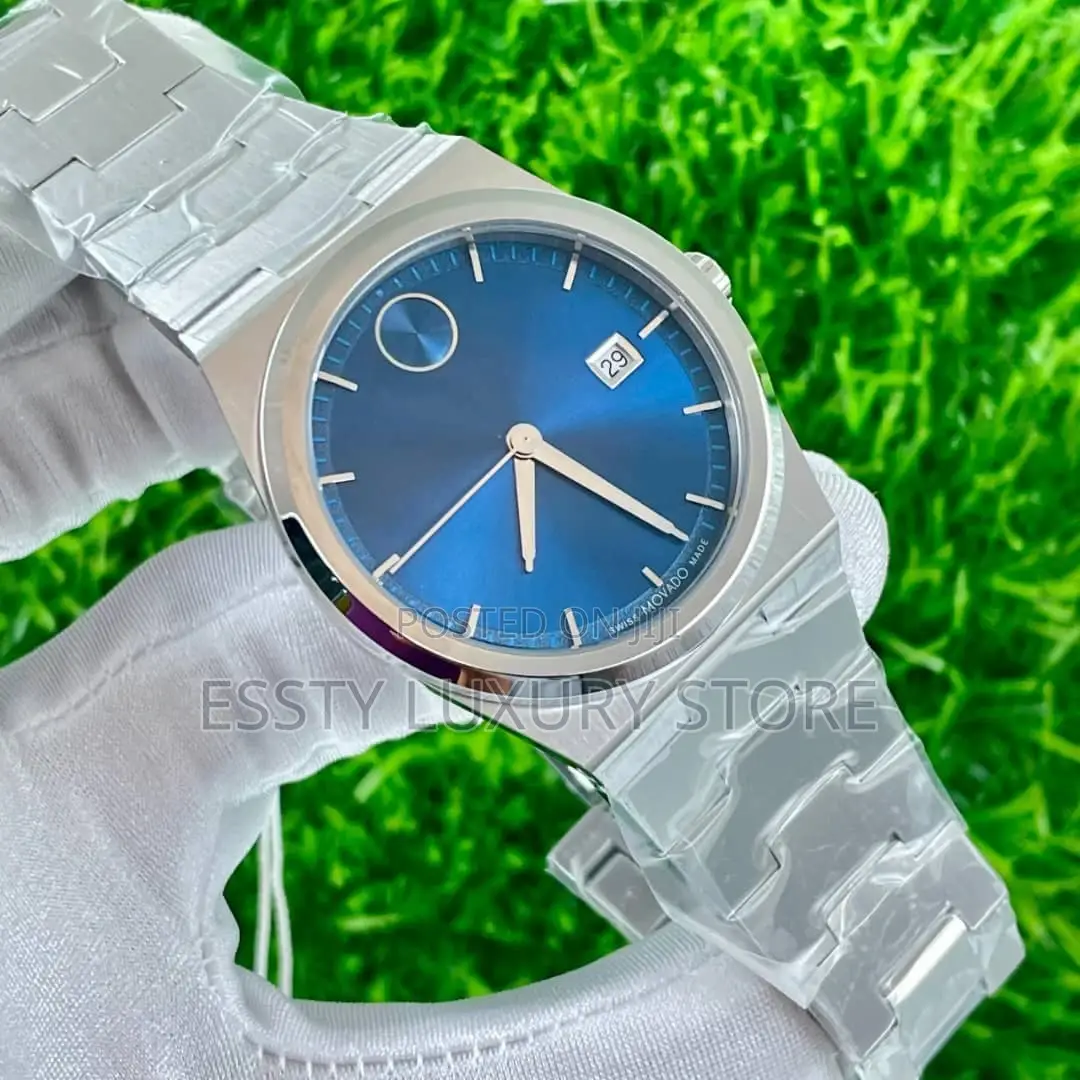 Movado Flat Quality Luxury Men Chain Strap Wristwatch