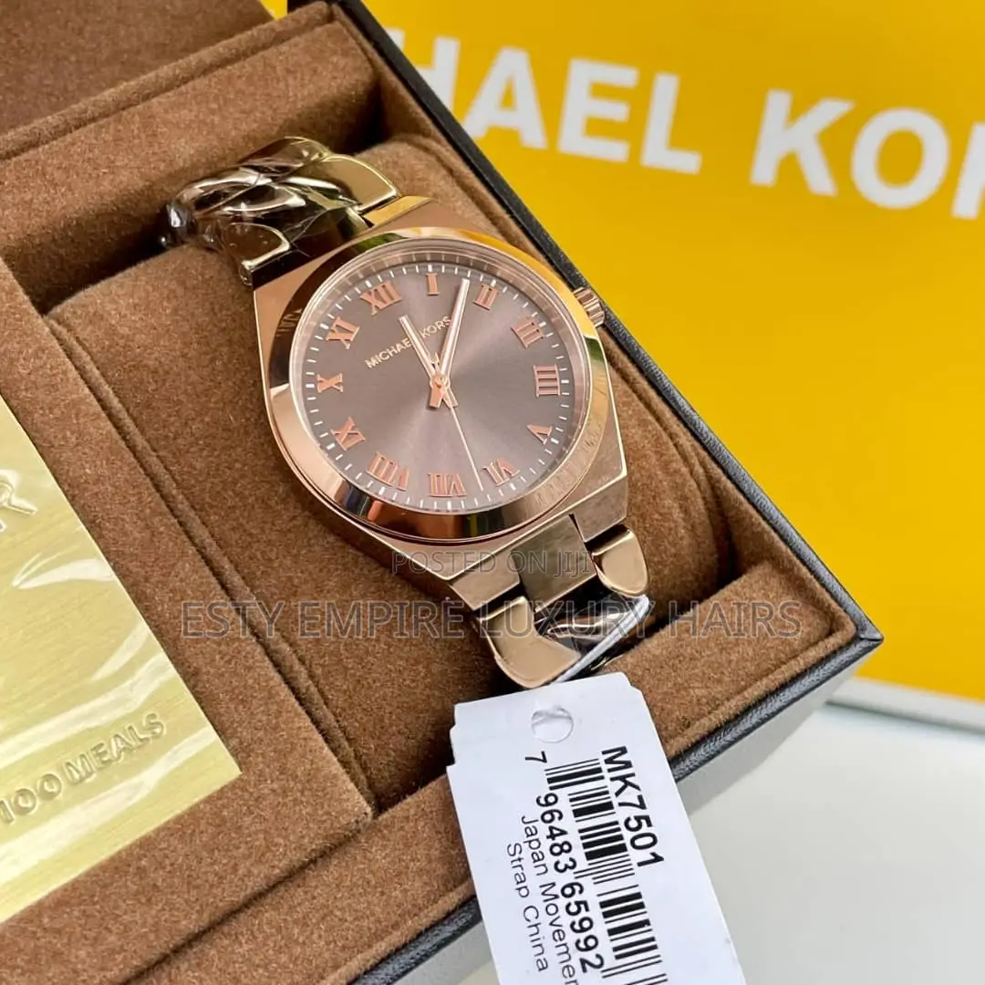 Mk Stone Quality Luxury Men Chain Strap Wristwatch