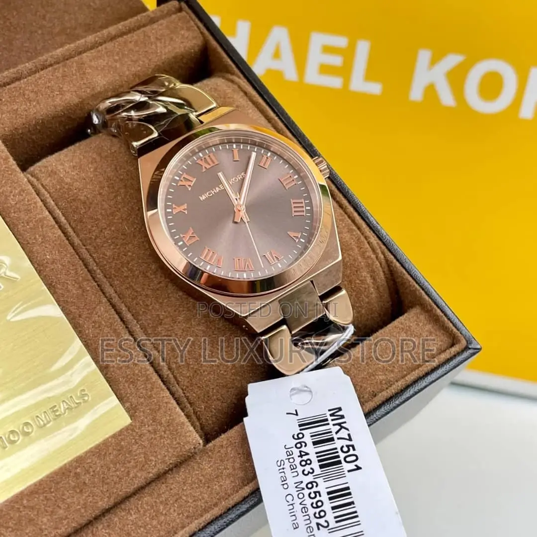 Mk Stone Quality Luxury Men Chain Strap Wristwatch
