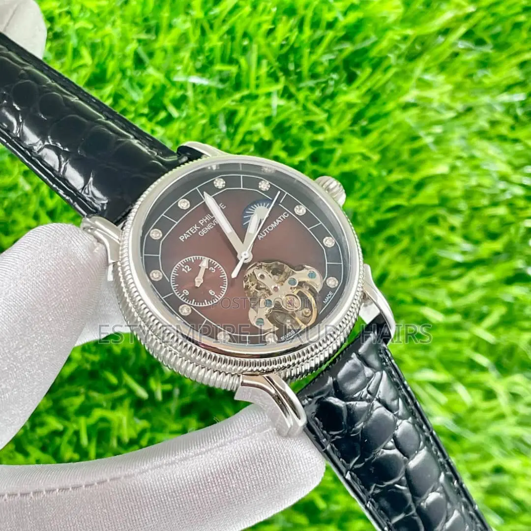 High Quality Luxury Patek Leather Strap Watch