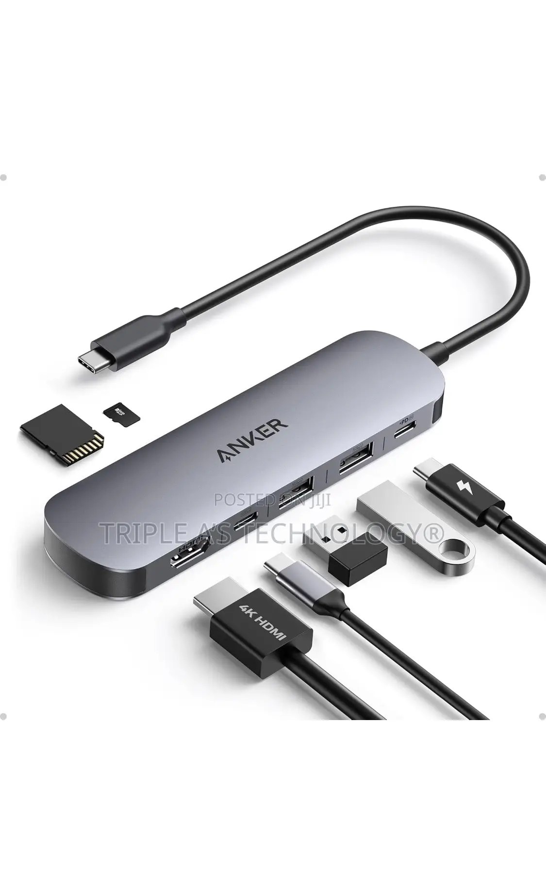 Anker Nano Usb C Hub, 7-in-1 Multi-Port Usb Adapter for Laptops