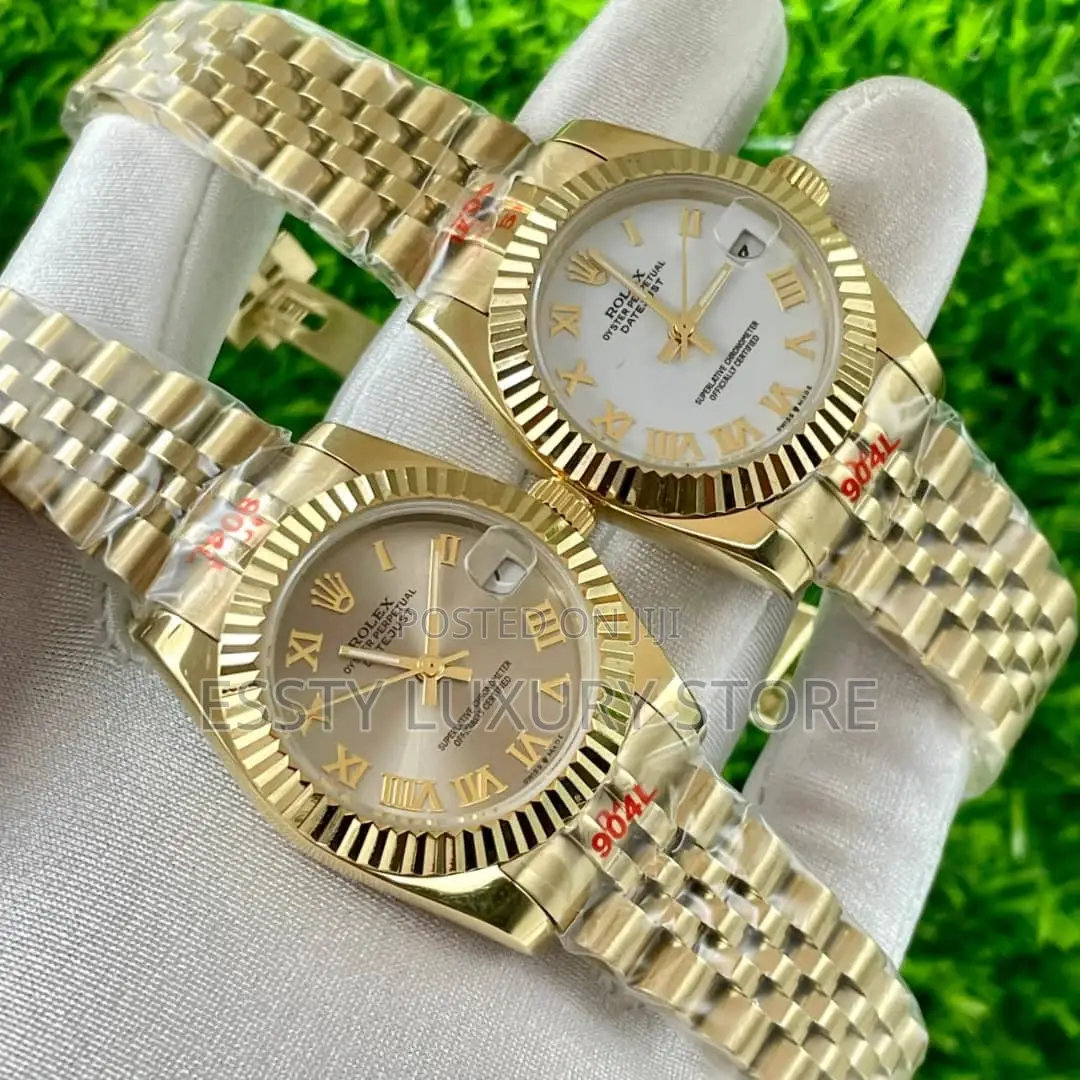 Rolex Quality Luxury Chain Strap Wristwatch