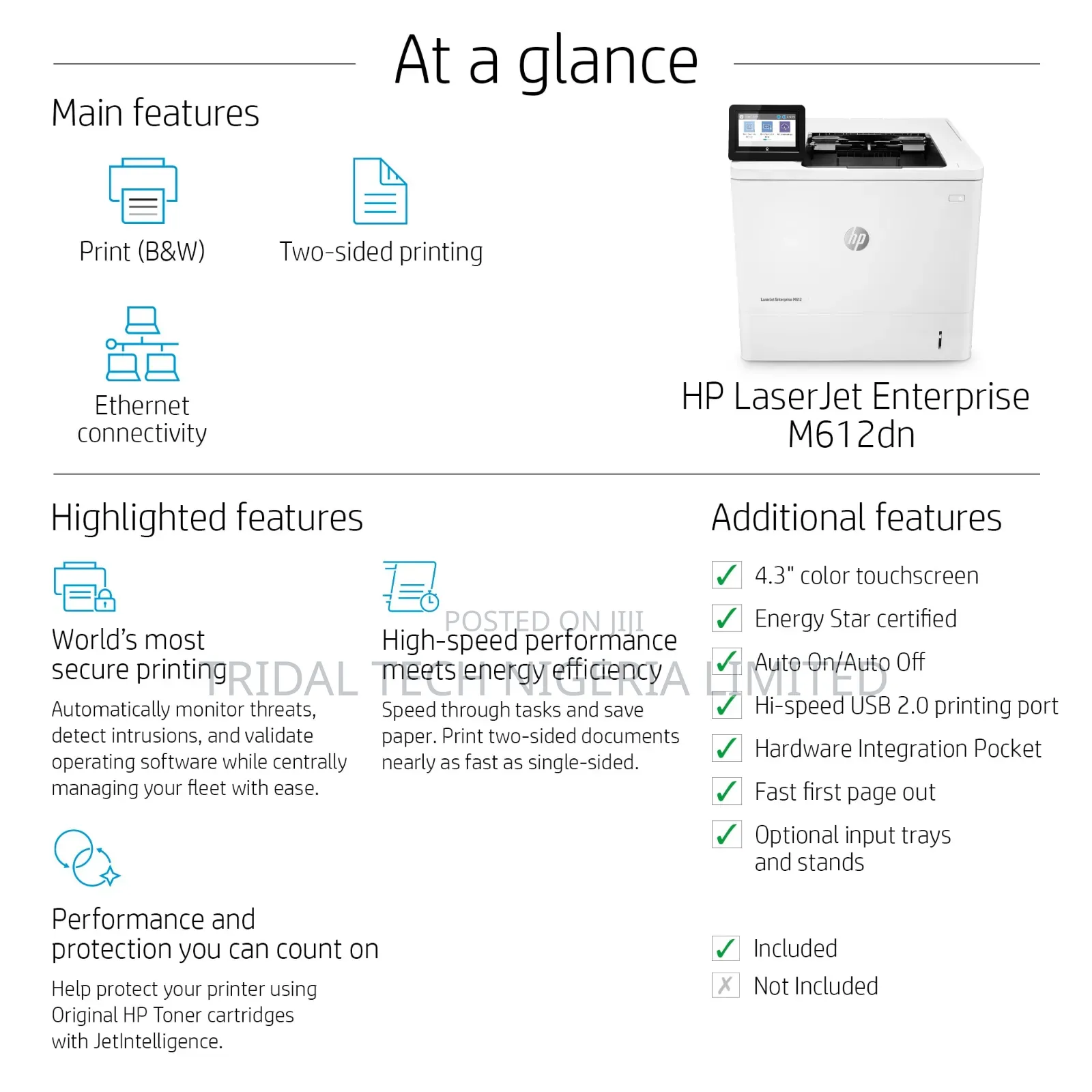 Hp Laserjet Enterprise M612dn
Energy Star | Business