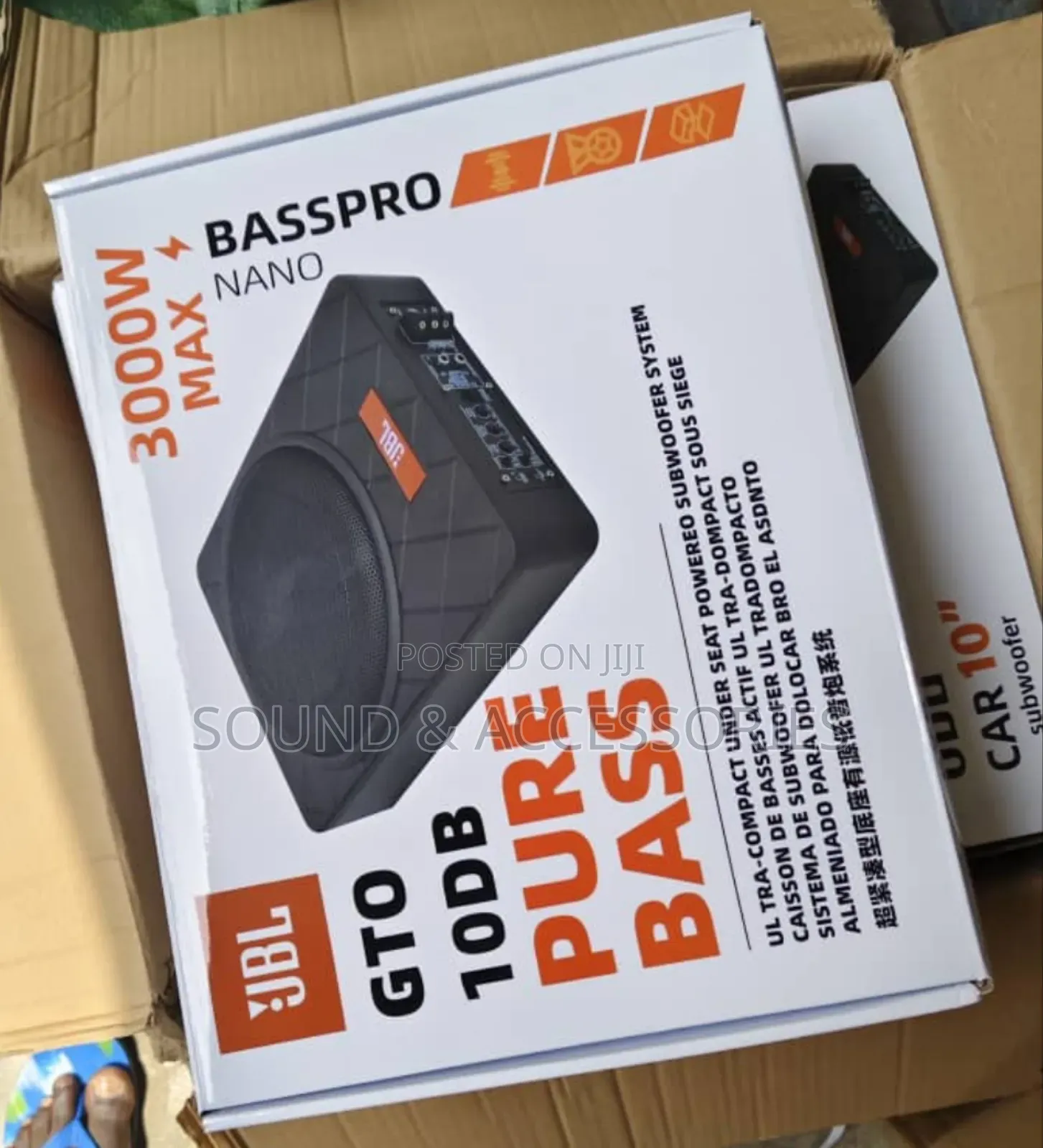 JBL Gto10db Pure Bass Pro Underseat Woofer (3,000watts)
