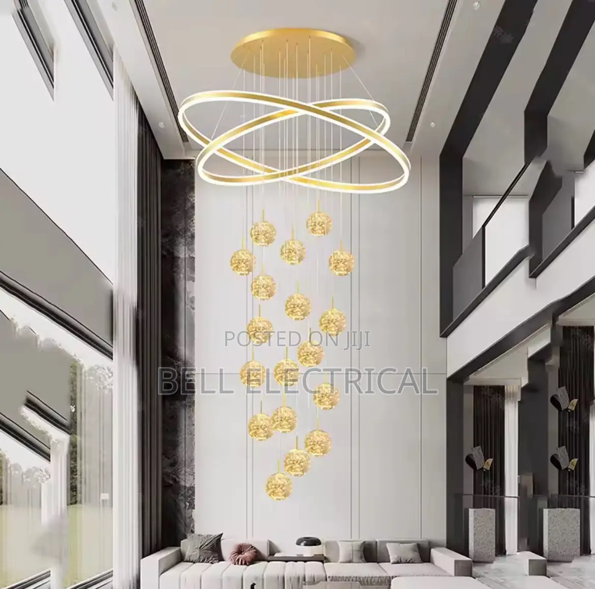 Gold Ring Gold Glass Modern Home Decor Led Lights
