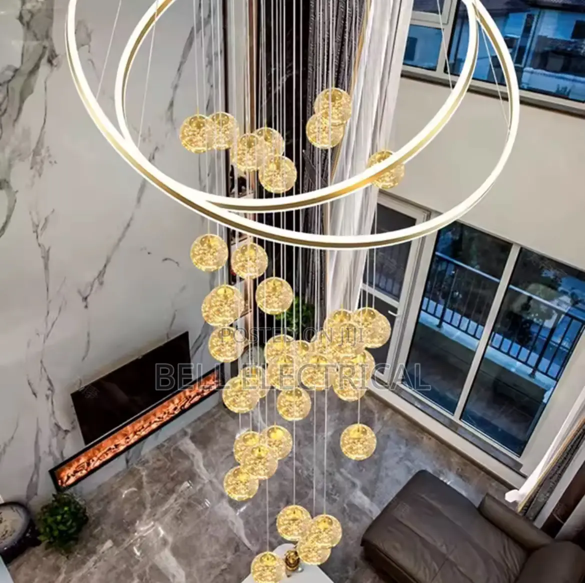 Gold Ring Gold Glass Modern Home Decor Led Lights