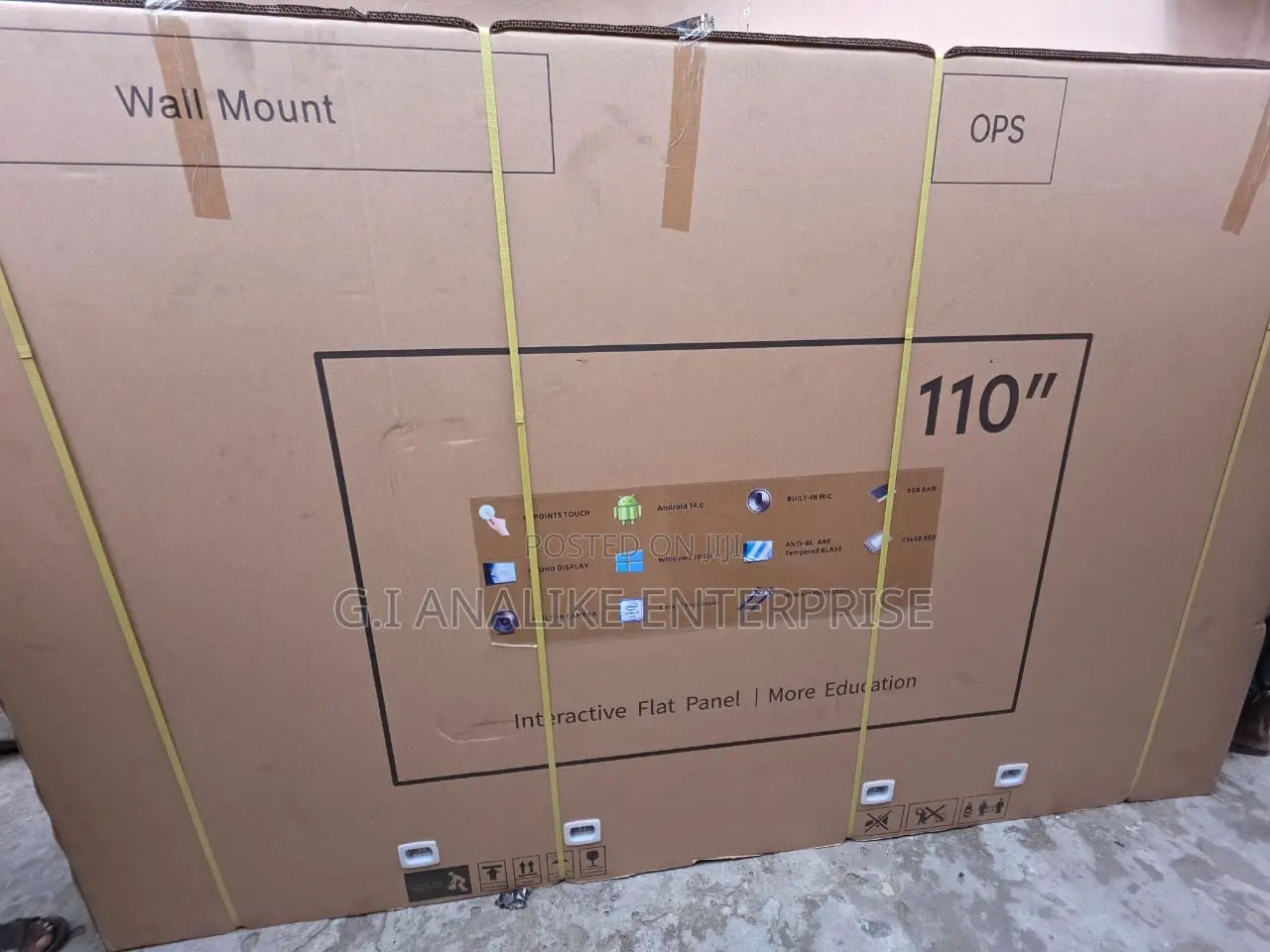 Riotouch 110 Inch Interactive Flat Panel Display Screen.