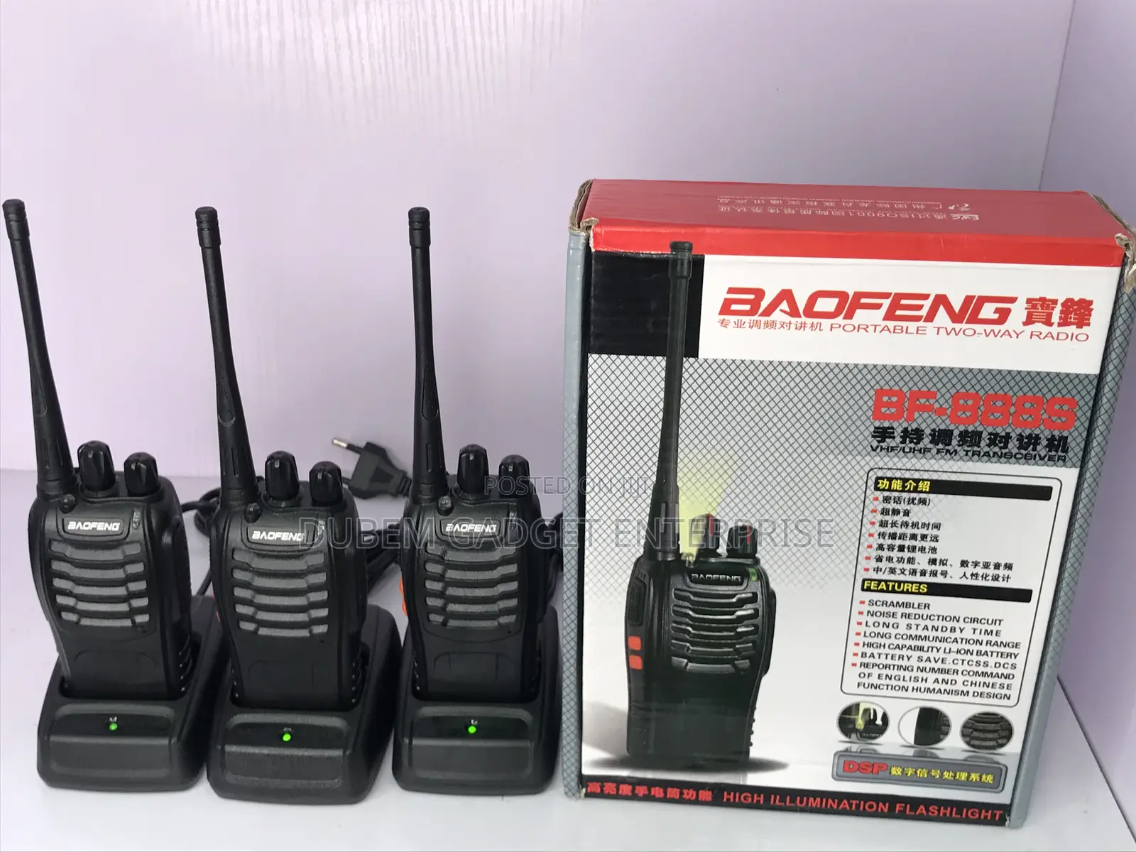 Bf 888s Baofeng Walkie-Talkie Radio 3pcs