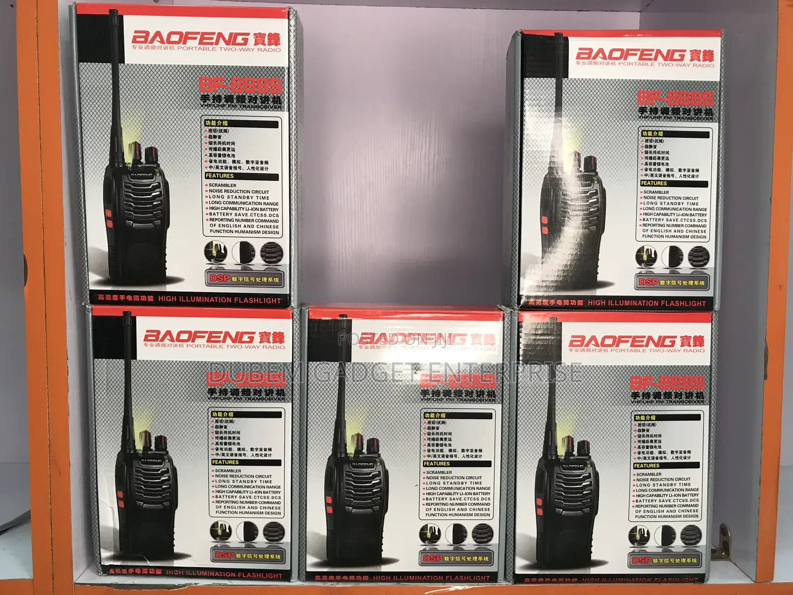 Bf 888s Baofeng Walkie-Talkie Radio 5pcs