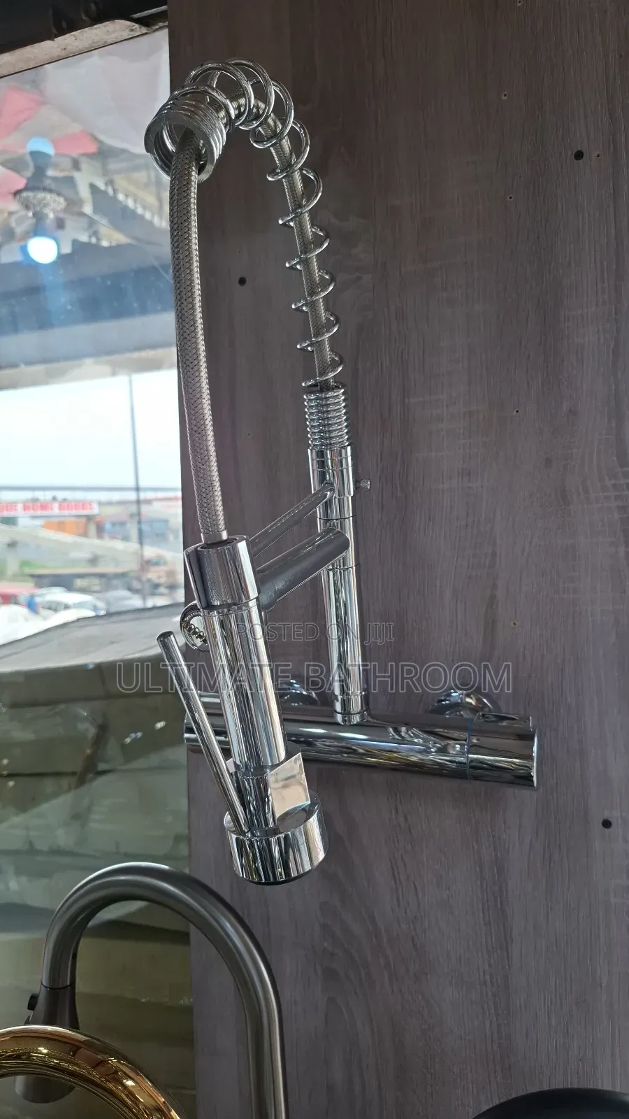 Chrome Wall Mounted Kitchen Mixer Tap
