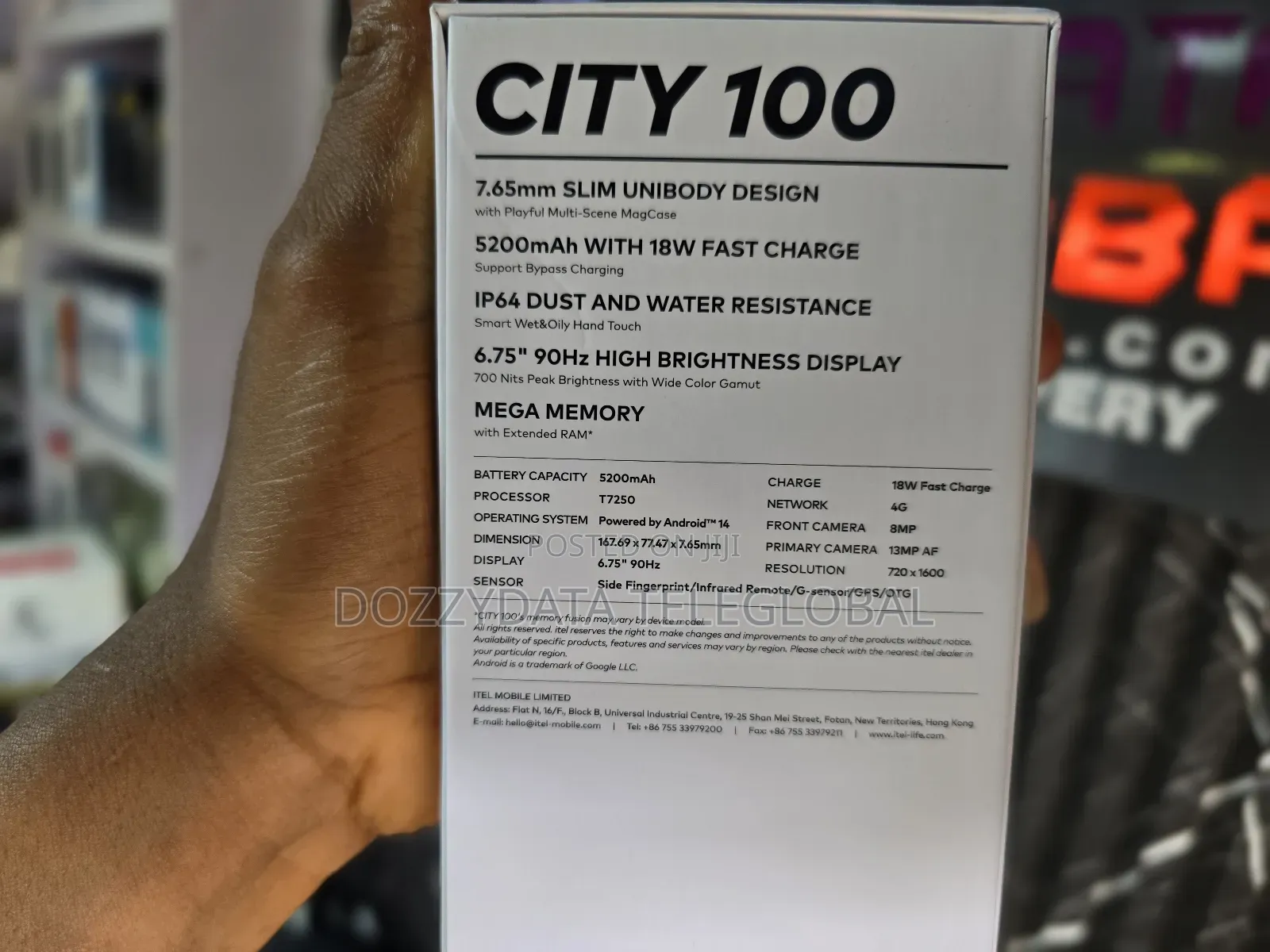 New Itel City 100 128 GB Black