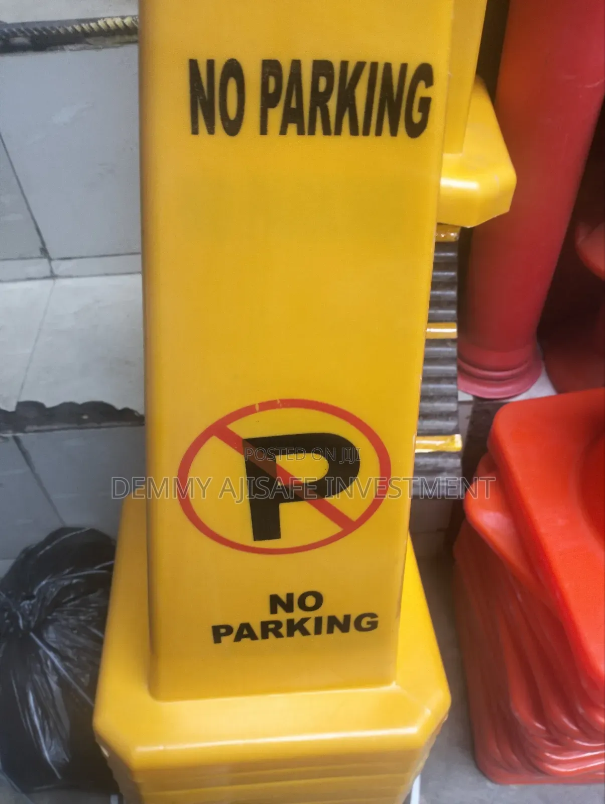 No Parking Caution Sign