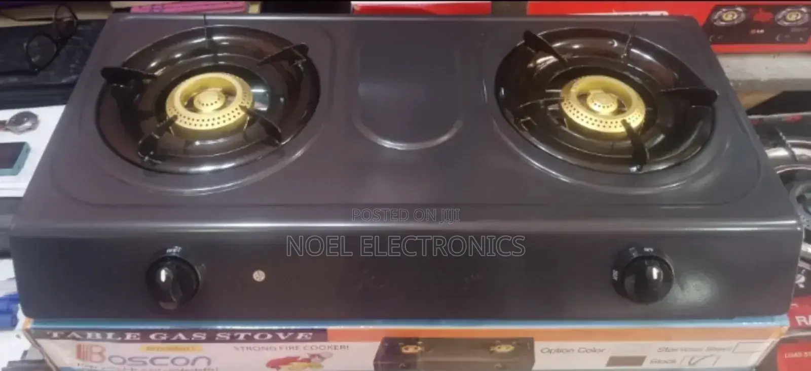 Boscon Two Burner Teflon Gas Cooker
