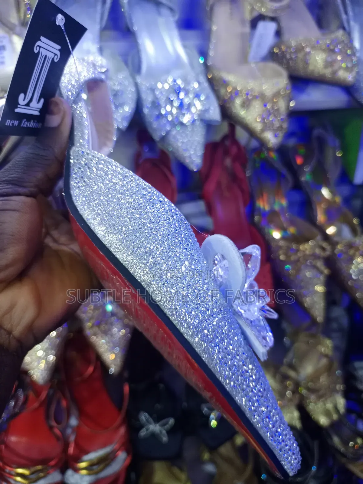 Ladies Half Cover Shoe With Stones