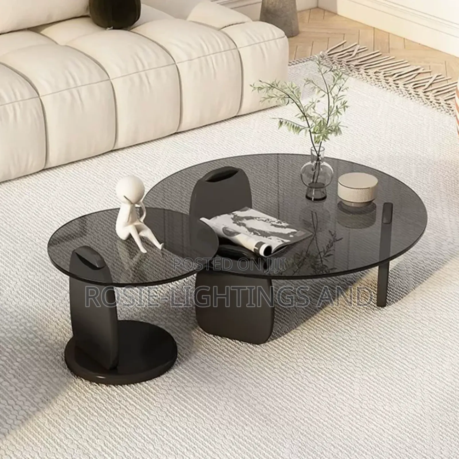 Dim Glass Living Room Coffee Glass Center Table