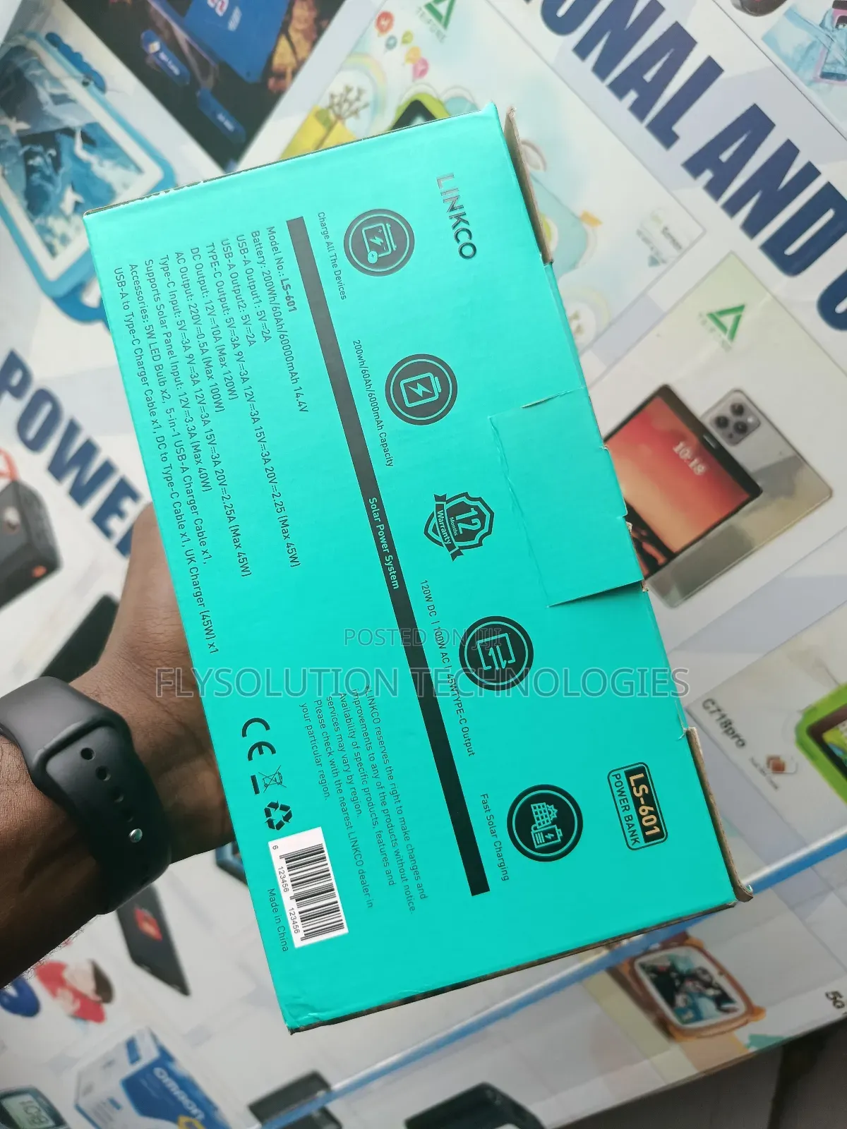 Linkco 60,000mah 200w Portable Laptop Power Station - Ls-601
