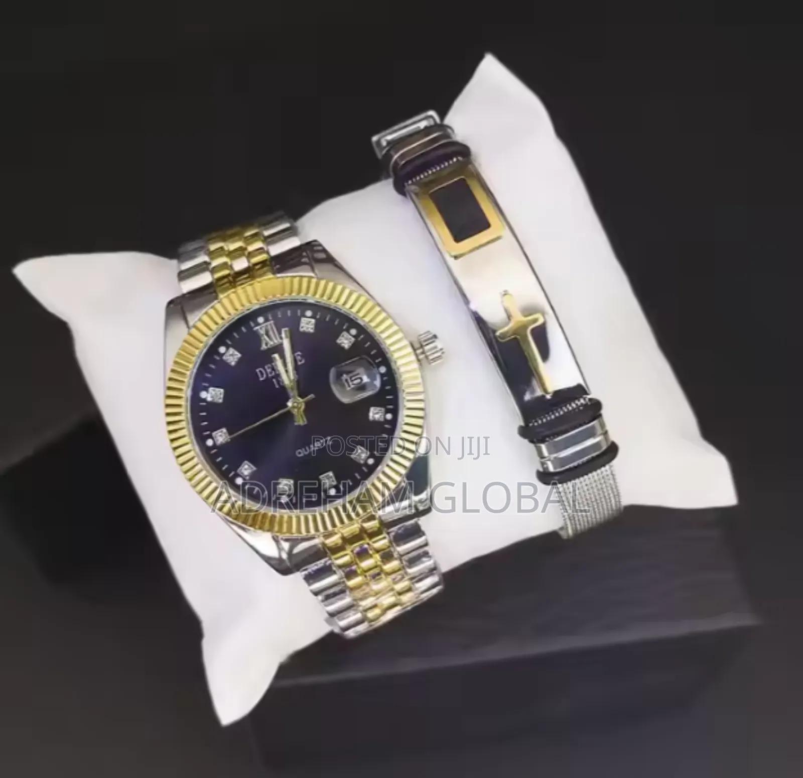 Justine Quality Mens Wristwatch With Bracelet,Comes in a Box