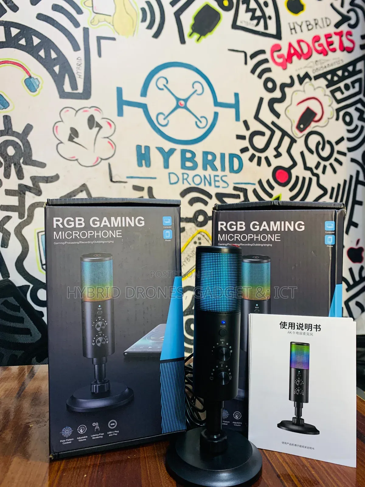 Ak 9 RGB Gaming Condenser Microphone