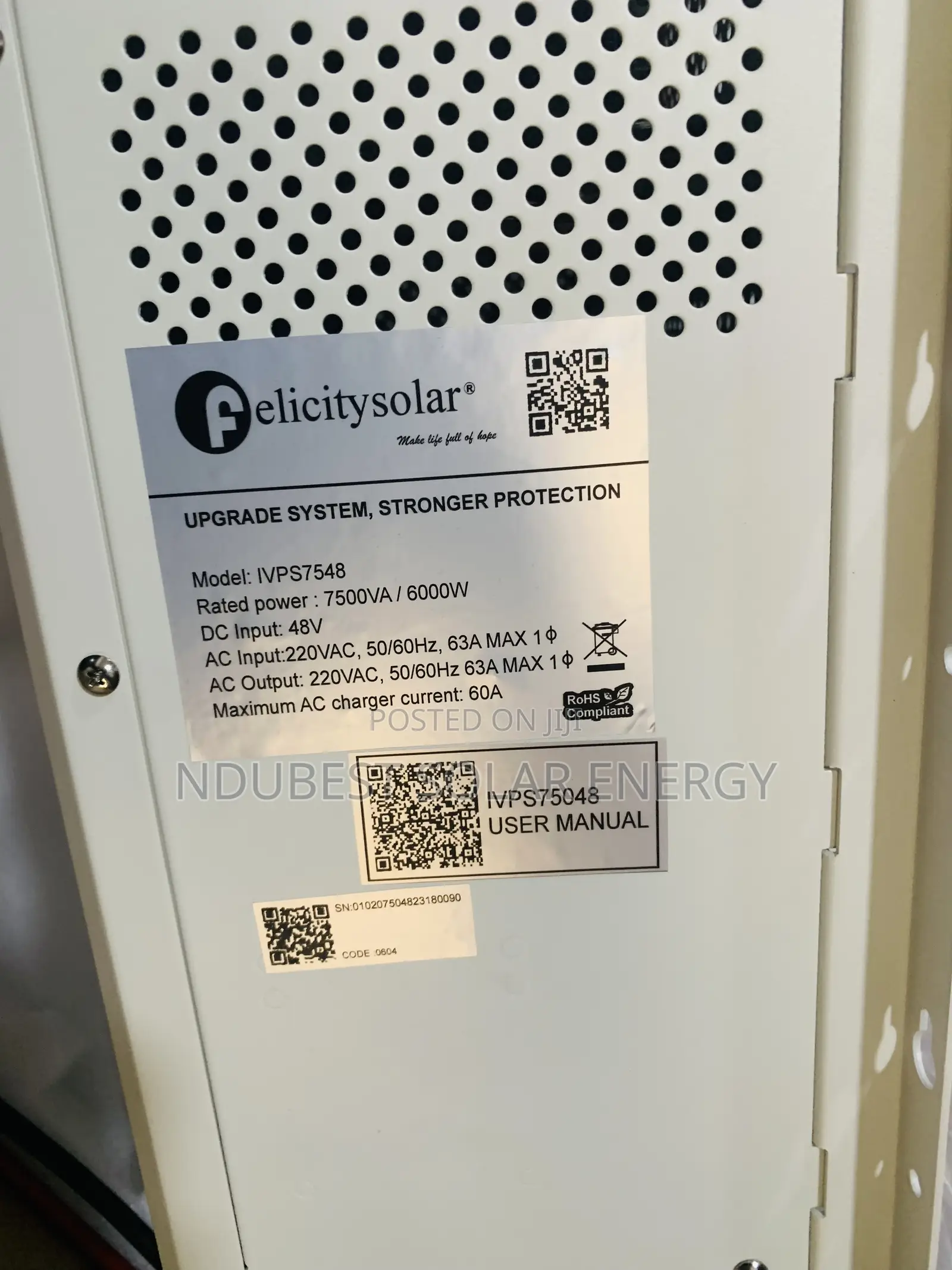 7.5kva 48v Felicity Inverter