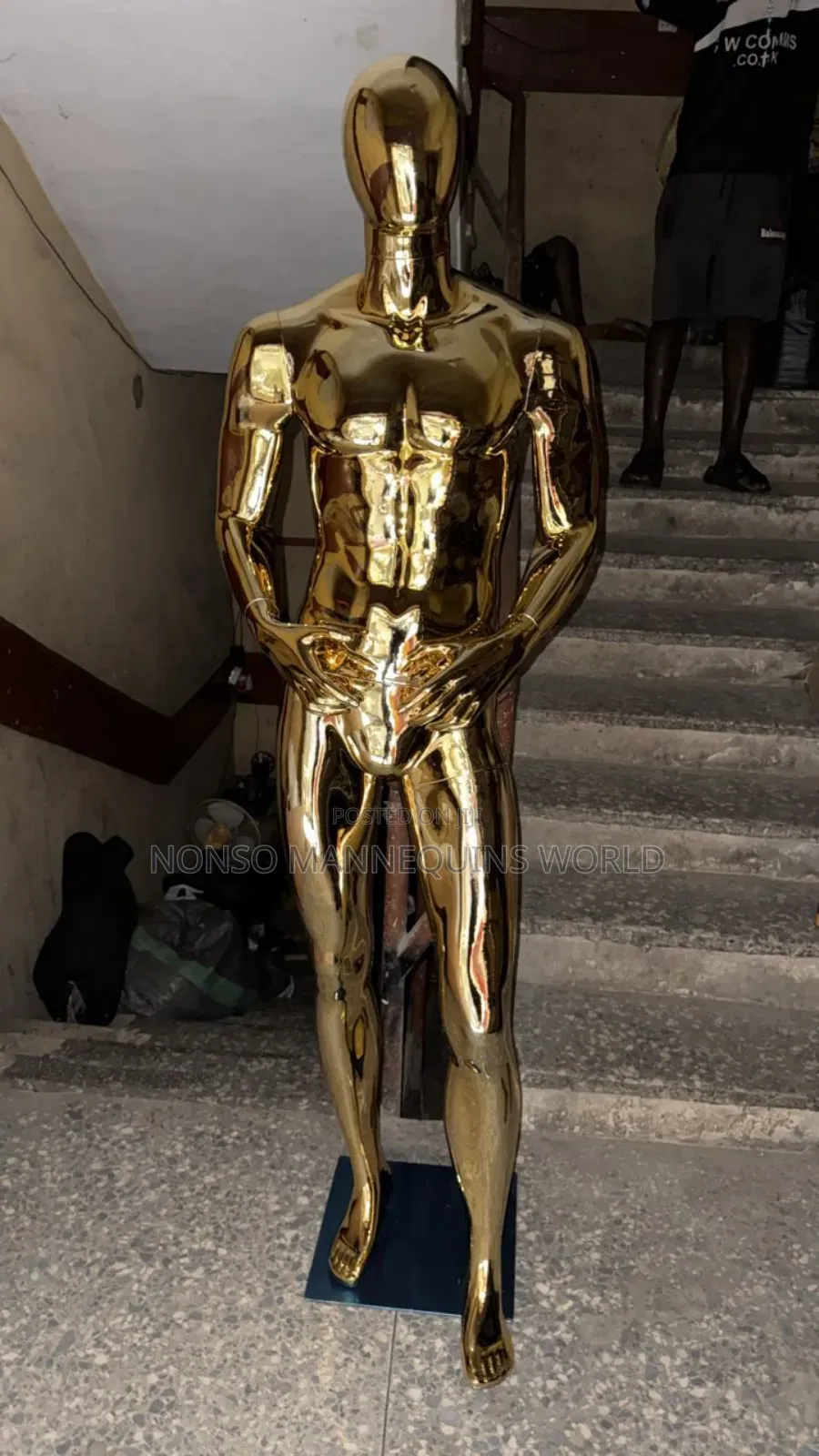 Gold Male Chrome Mannequin