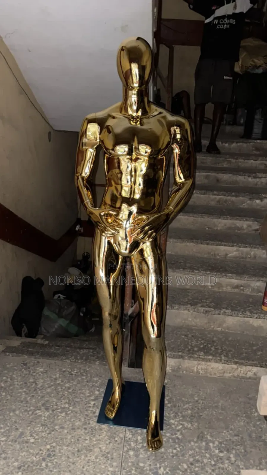 Gold Male Chrome Mannequin