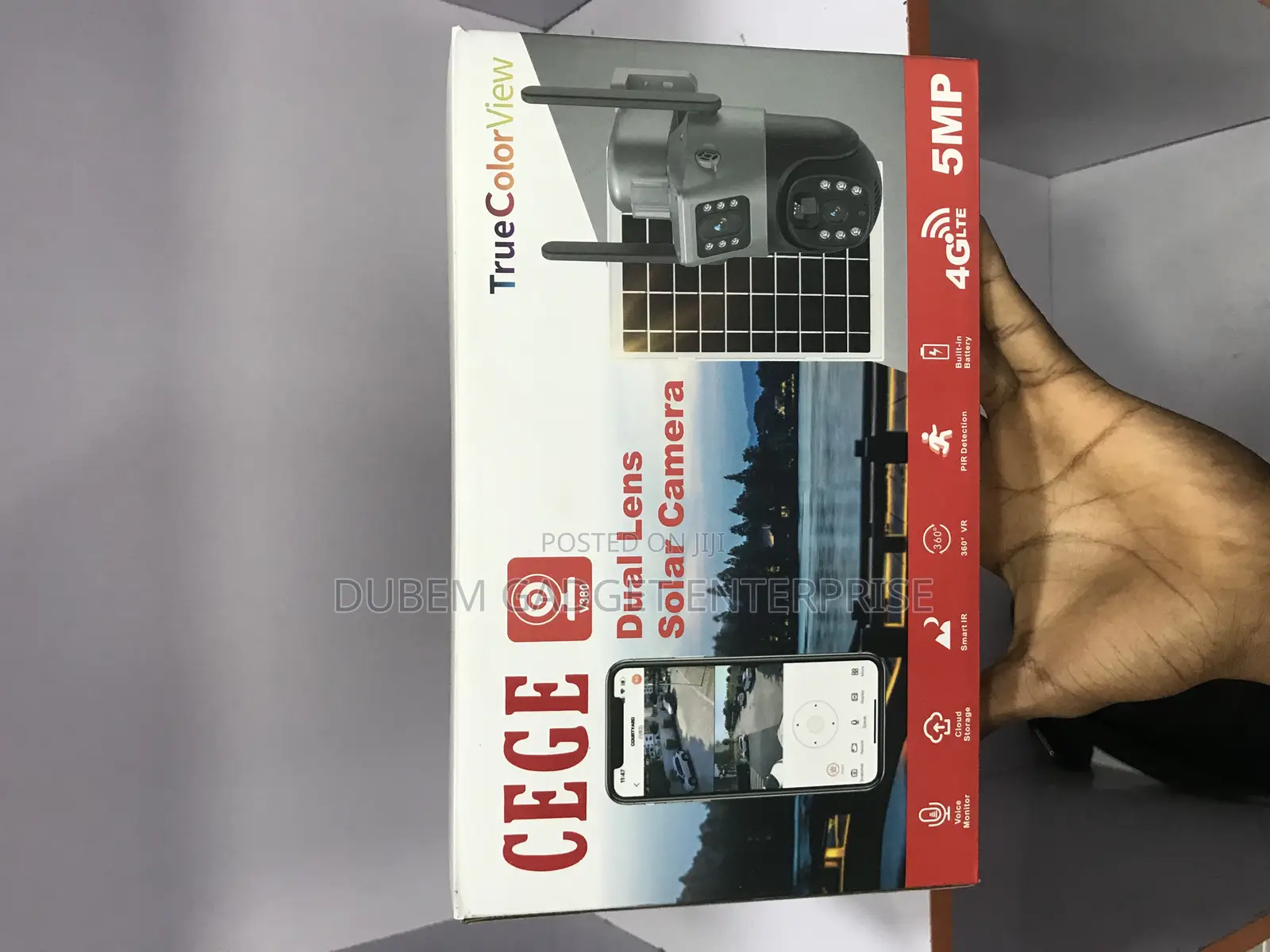 V380 Dual Lens Solar Camera