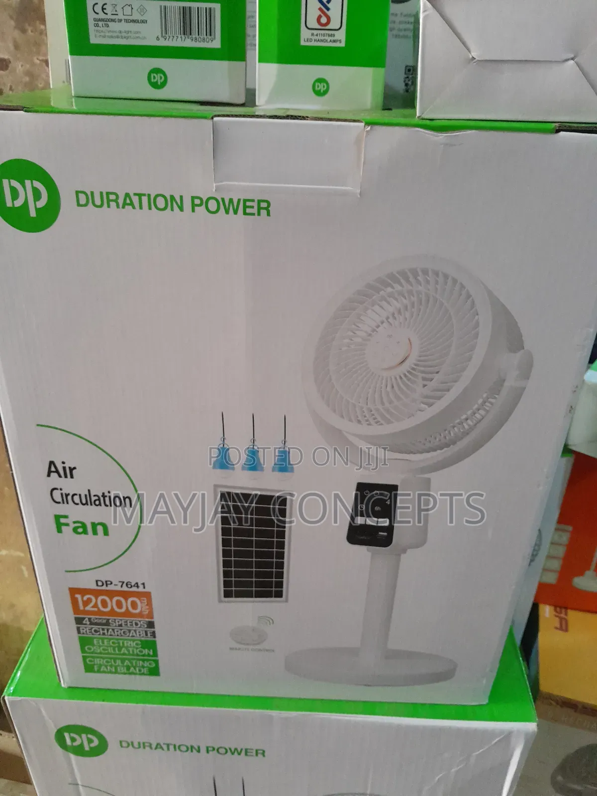 Dp 3-in-1 Multifunctional Solar Digital Standing/Table Fan