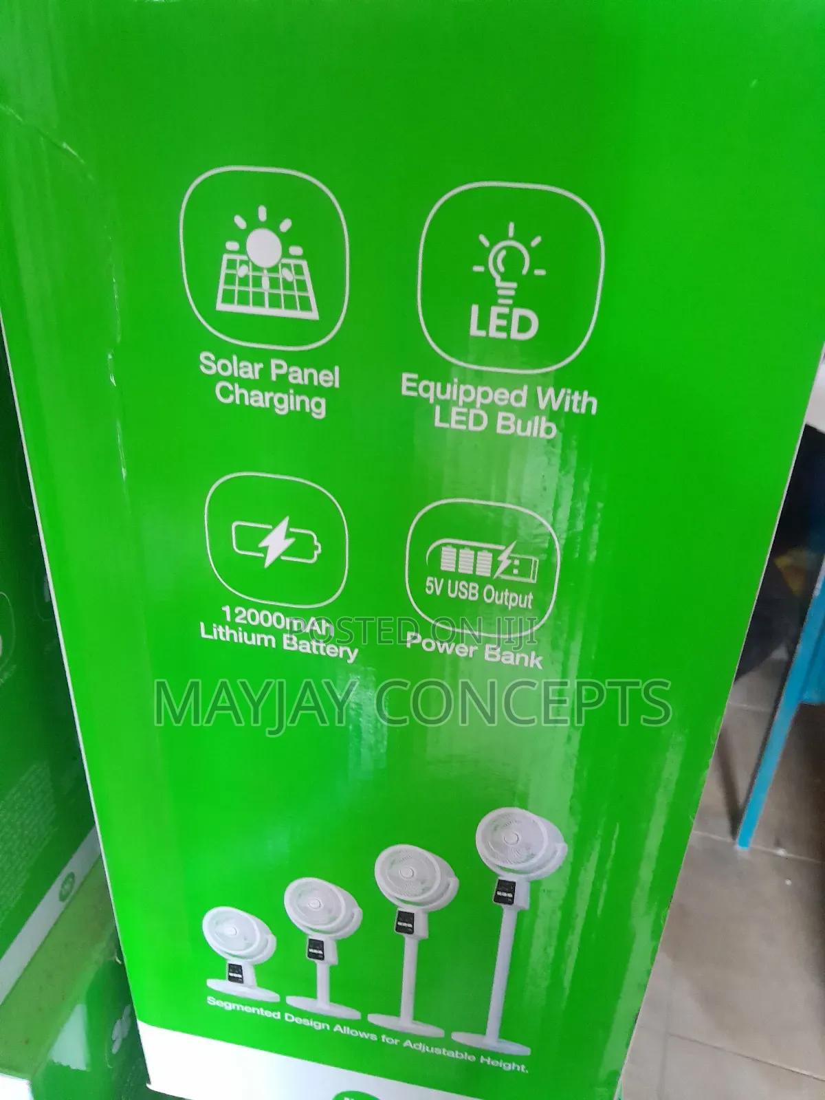 Dp 3-in-1 Multifunctional Solar Digital Standing/Table Fan