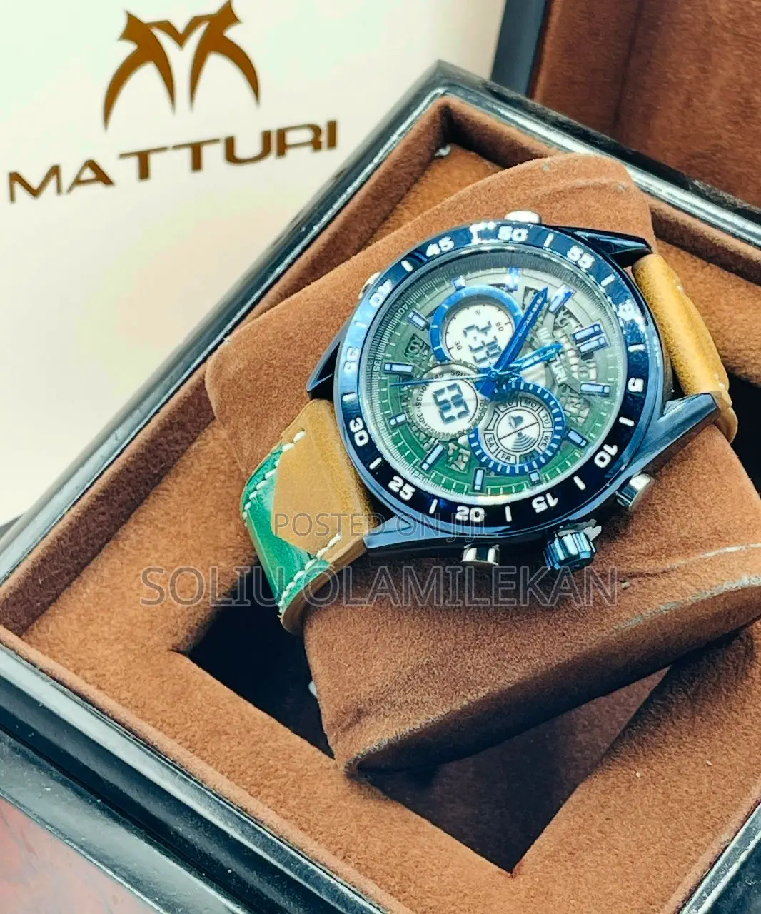 Leather Waterproof Wristwatch