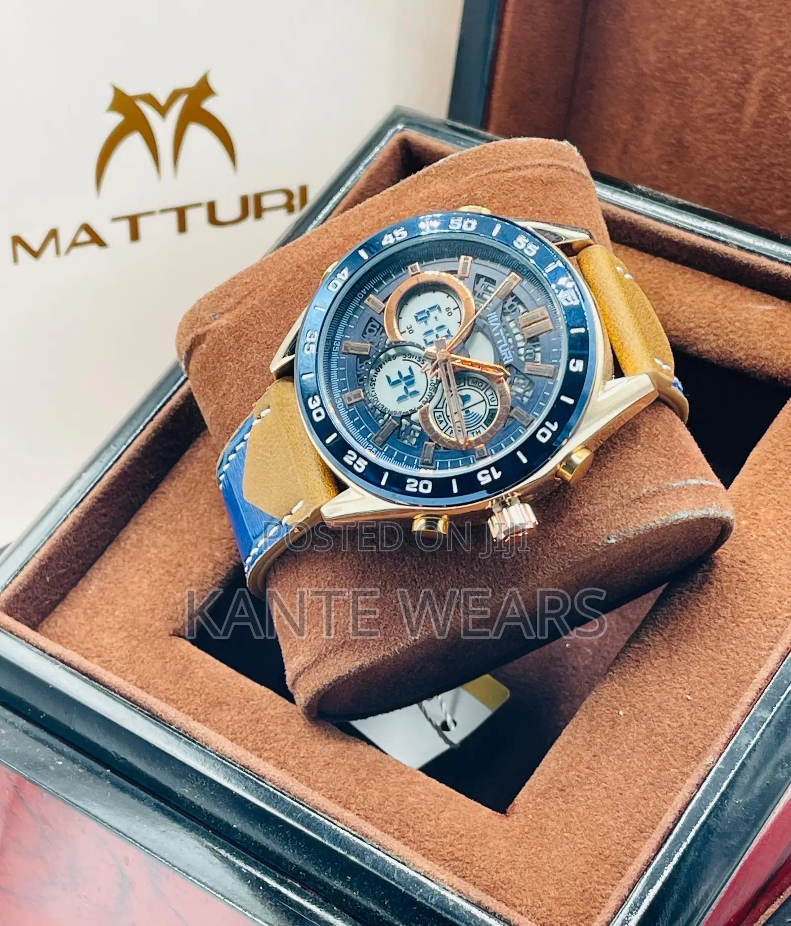 Leather Waterproof Wristwatch