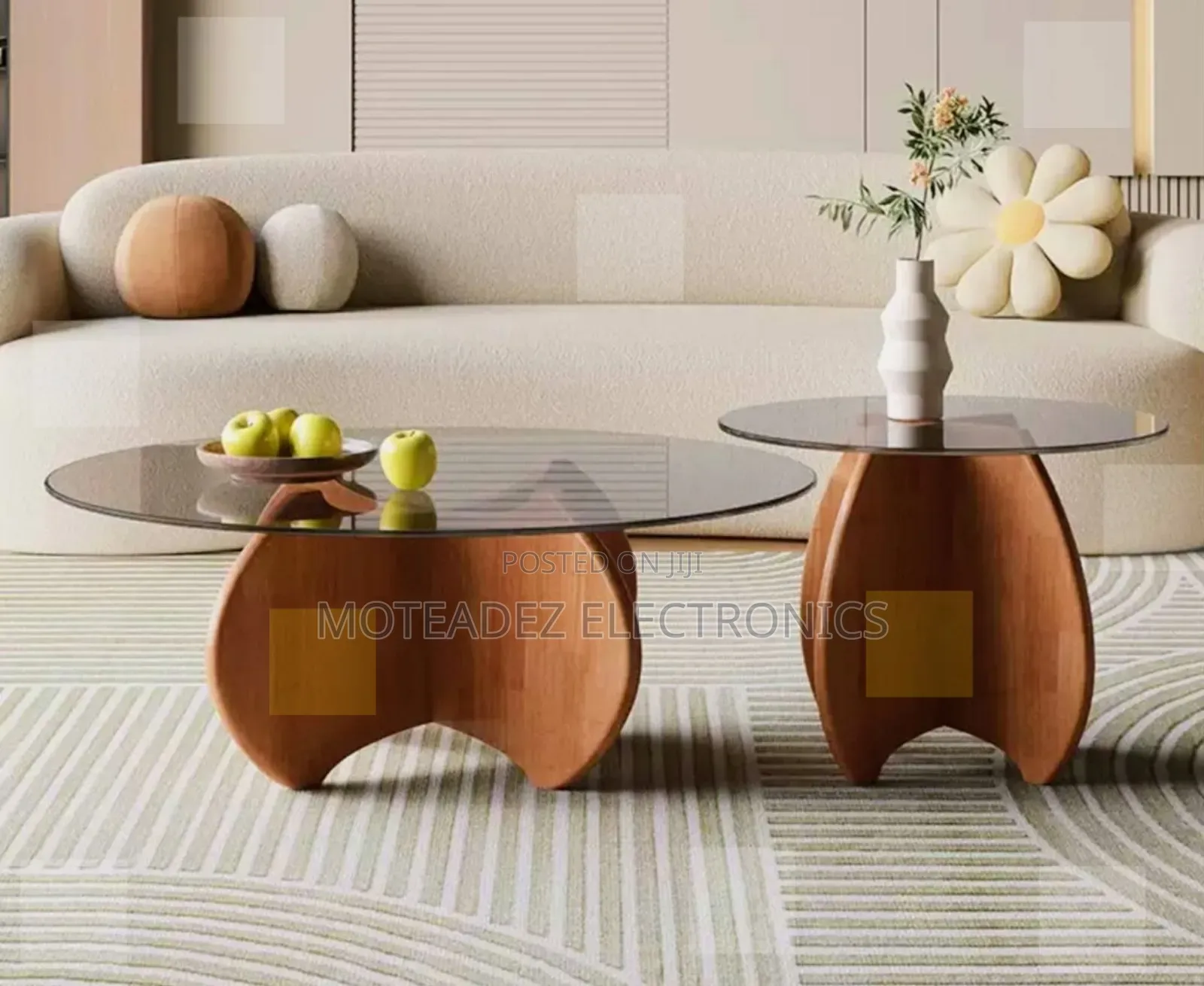 2in1 Exquisite Luxury Tempered Glass Top Nordic Center Table