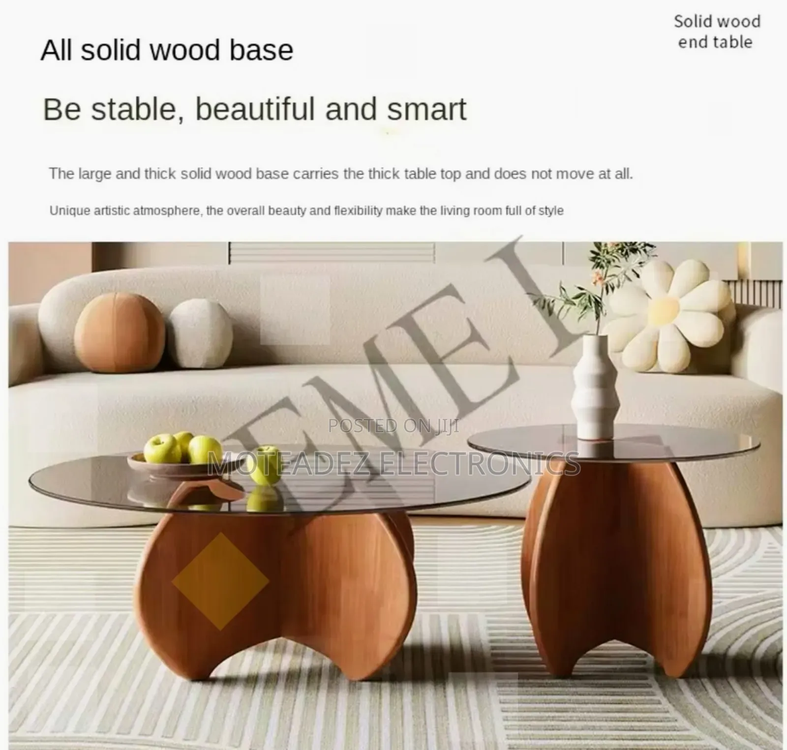 2in1 Exquisite Luxury Tempered Glass Top Nordic Center Table
