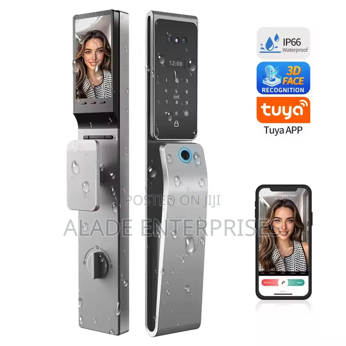 Waterproof Israel Home Tuya 3d Face Recognition Digital Lock