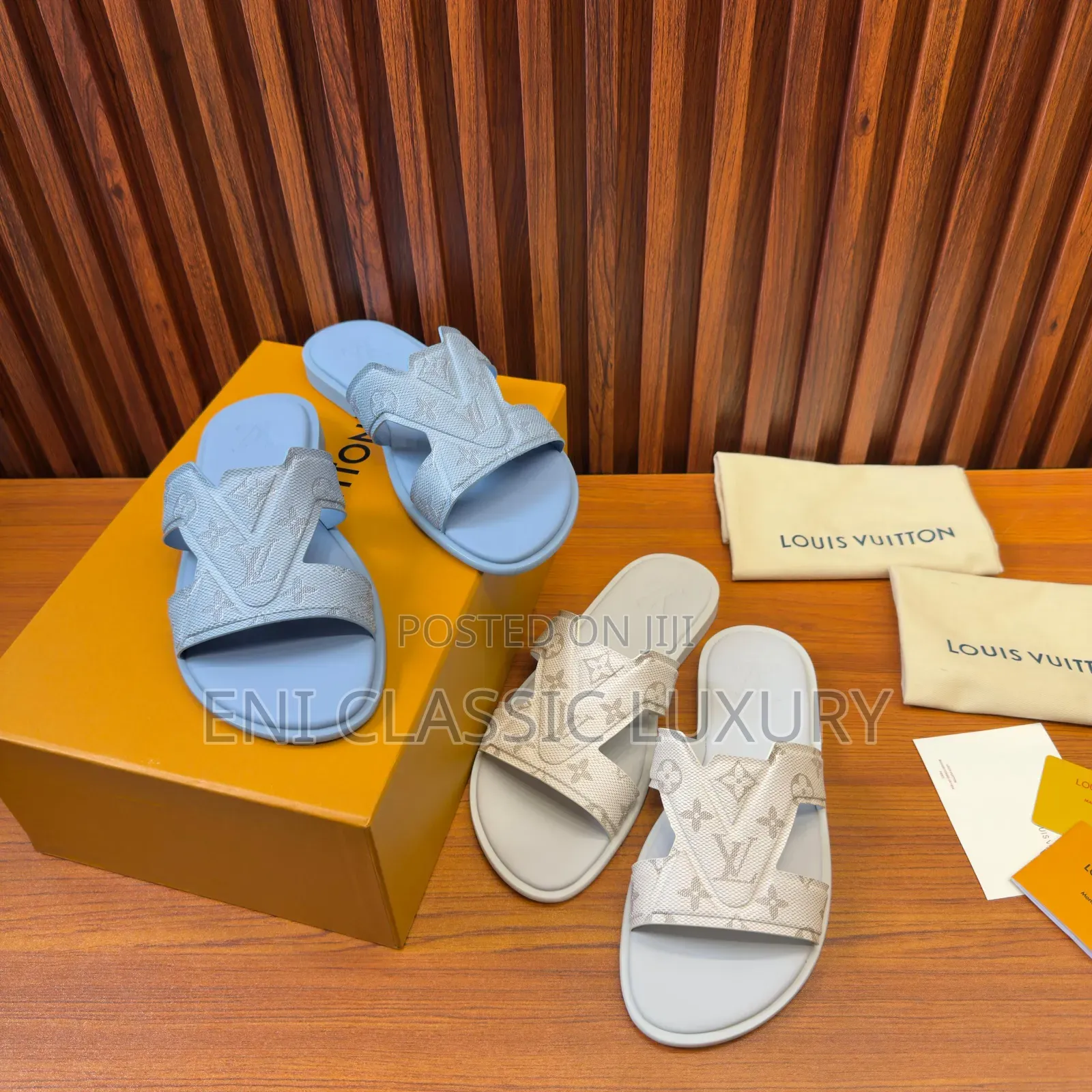 Pure Quality Luxury Men's Slippers Louis Vuitton