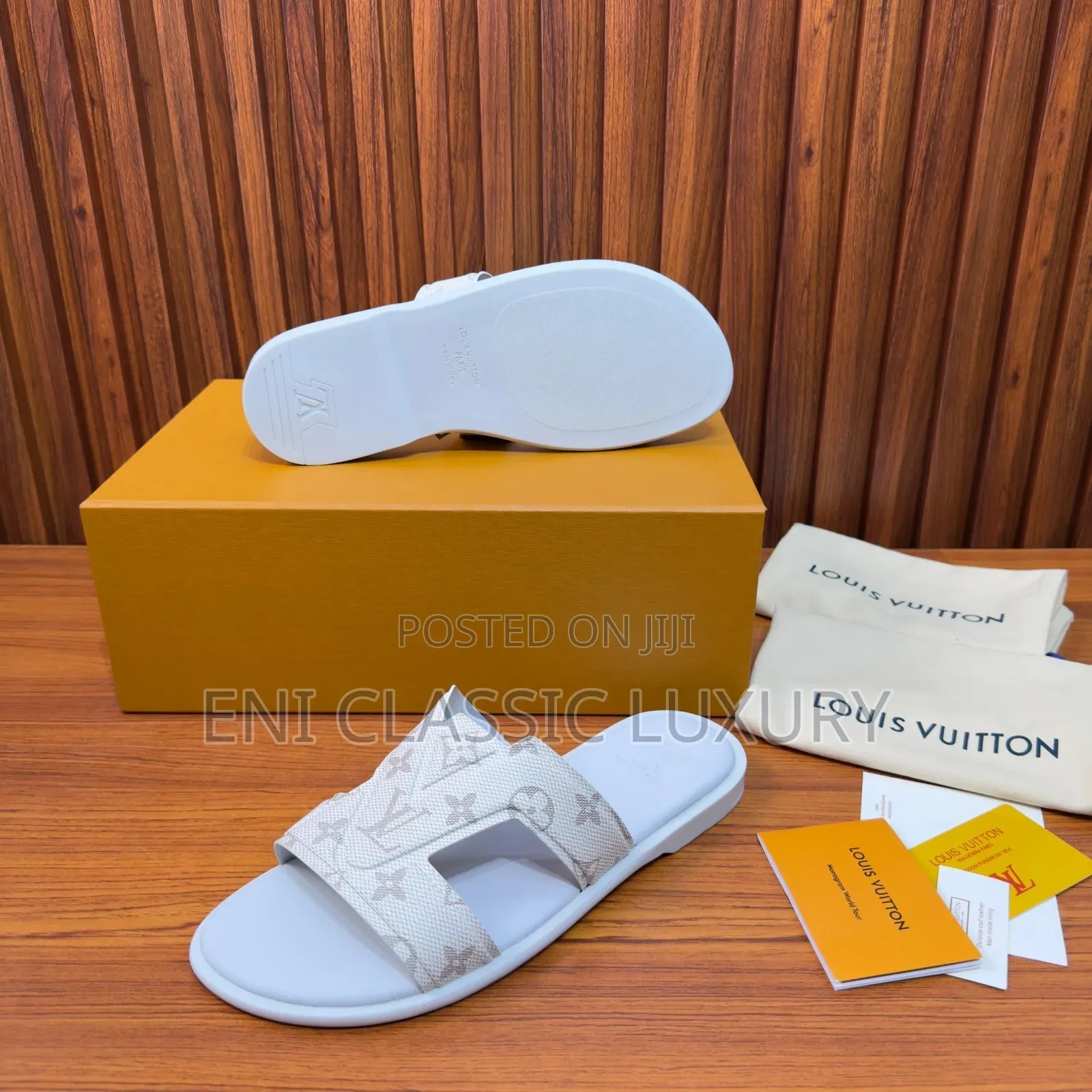 Pure Quality Luxury Men's Slippers Louis Vuitton