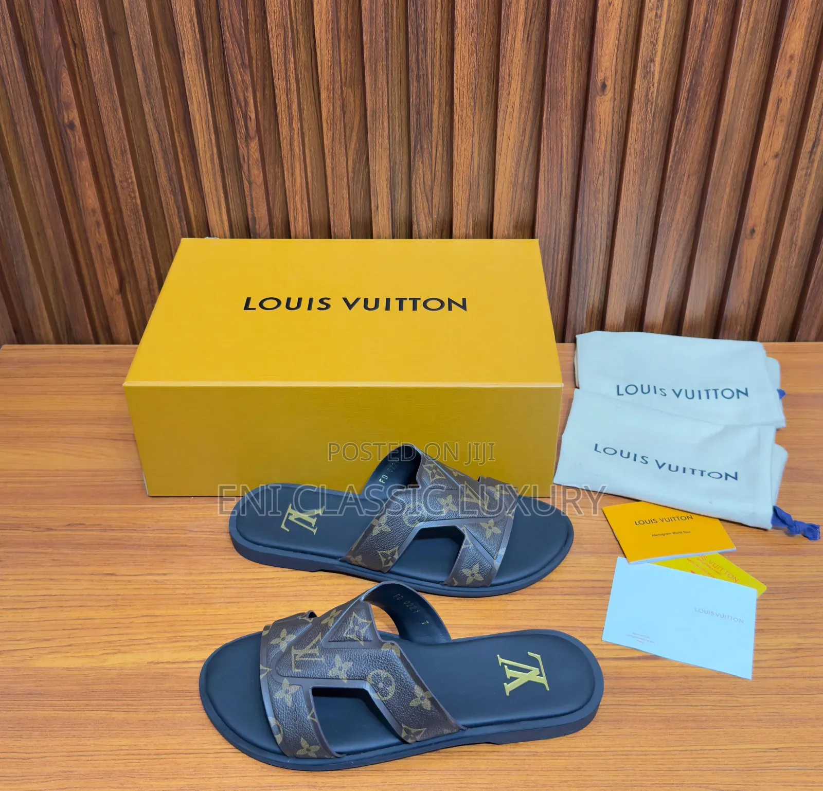 Pure Quality Luxury Men's Slippers Louis Vuitton