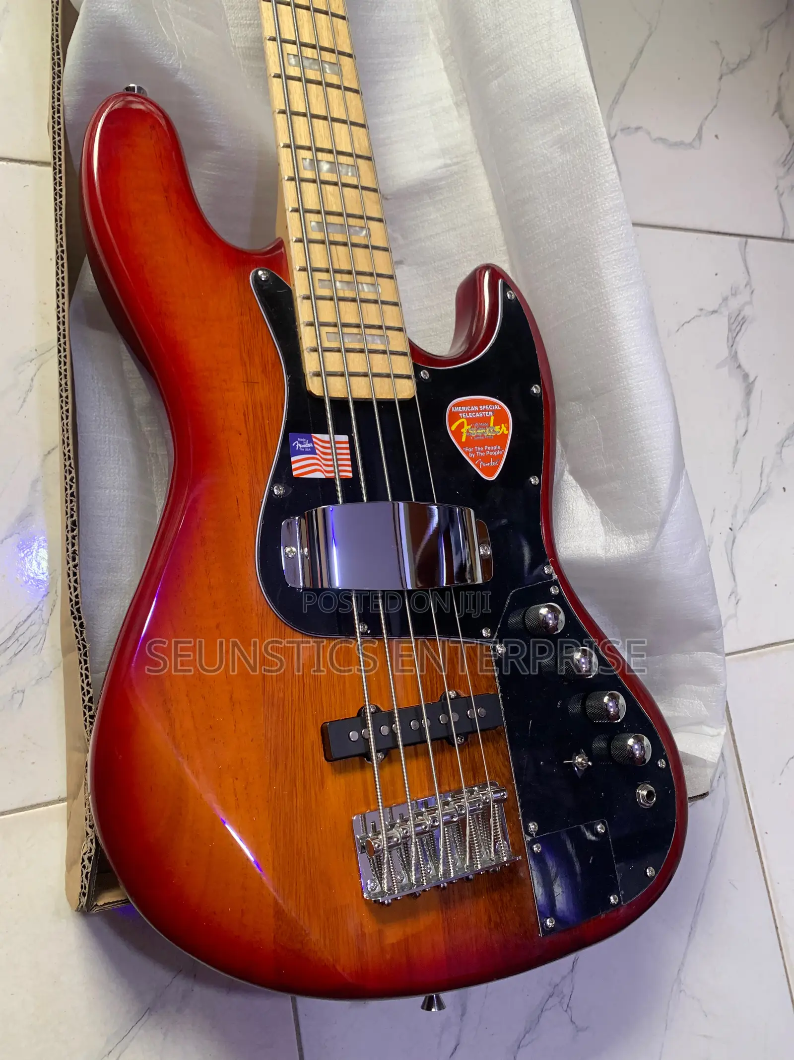 Good Squier by Fender Active Jazz Bass Guitar