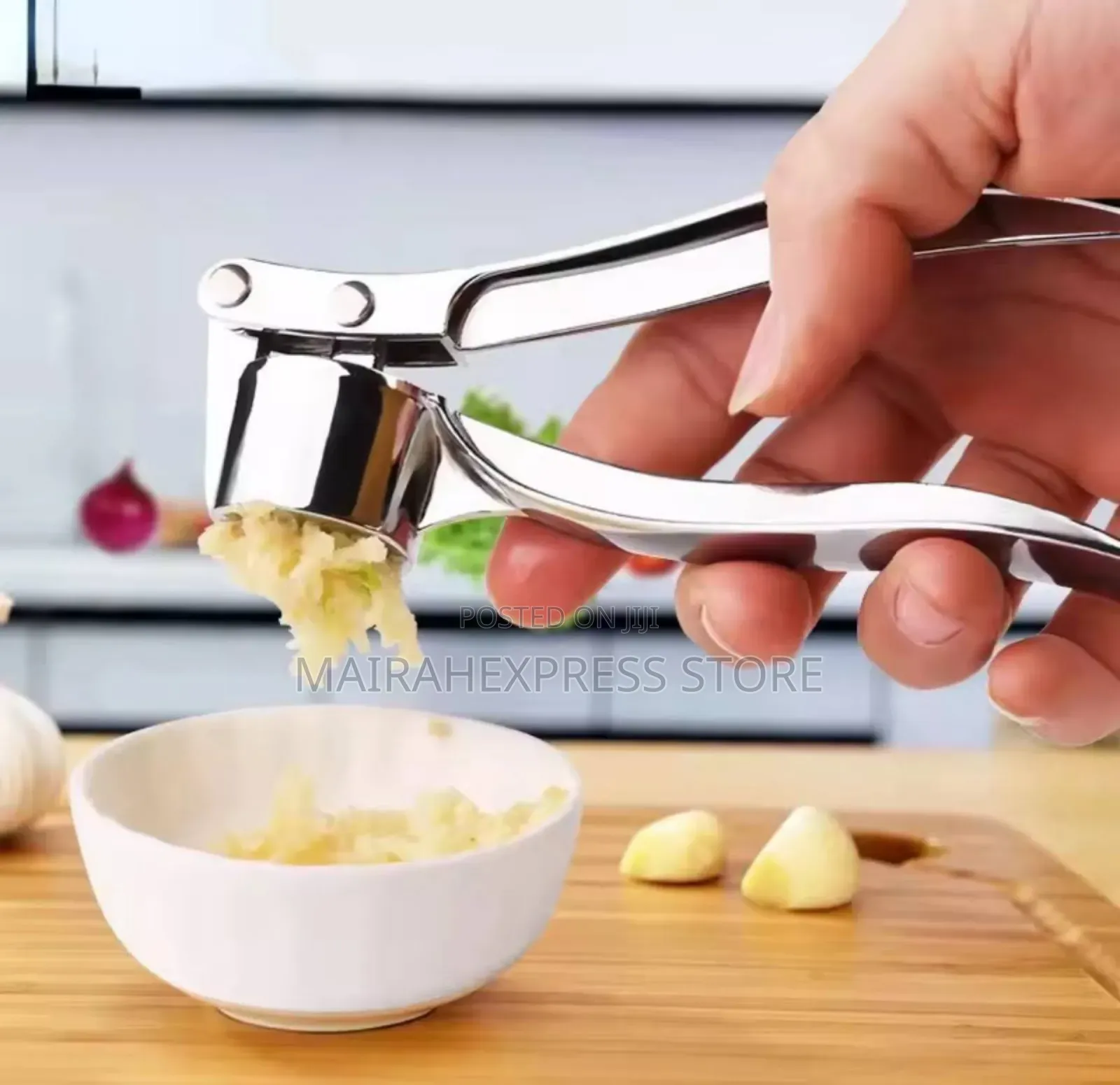 Stainless Steel Garlic Press/Crusher