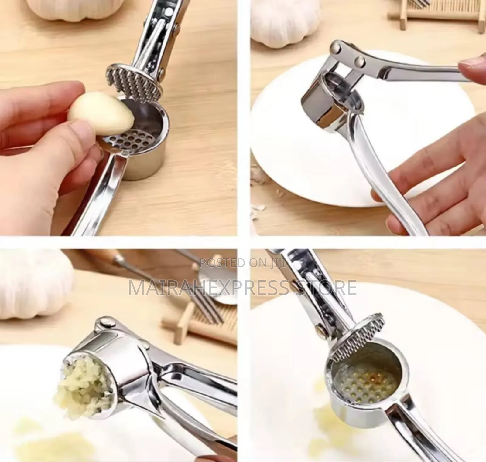 Stainless Steel Garlic Press/Crusher