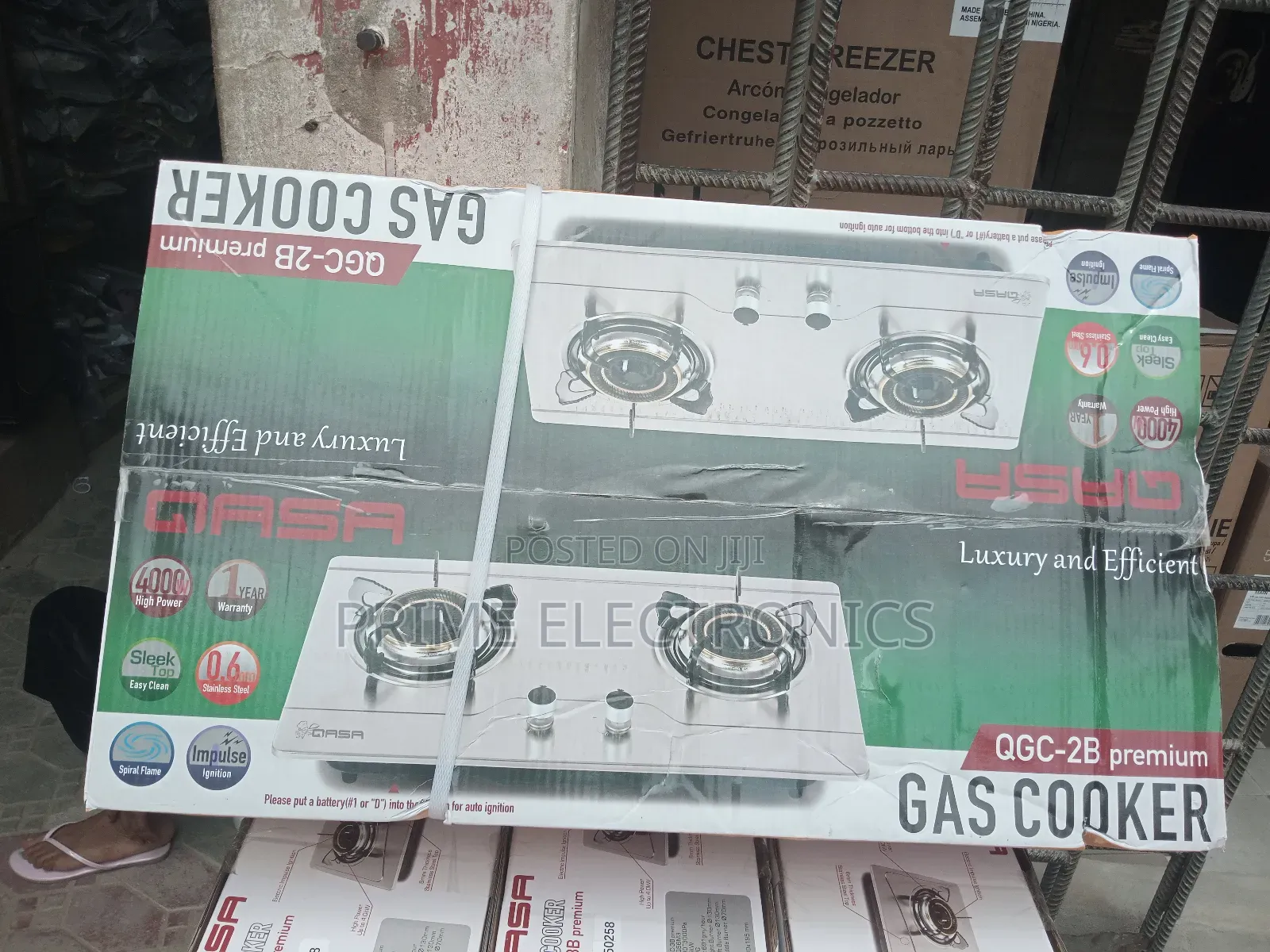Qasa Table Gas Cooker 2 Burner Stainless