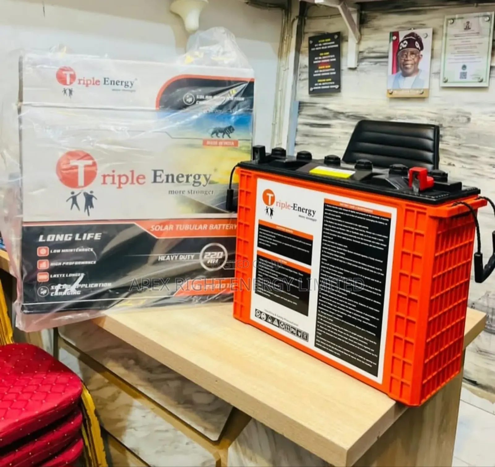 220ah Tripple Energy Tubular Battery