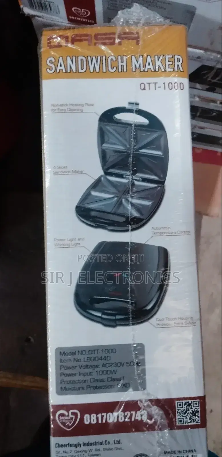 4 Slice Qasa Toasting Machine/Sandwich Maker + Warranty