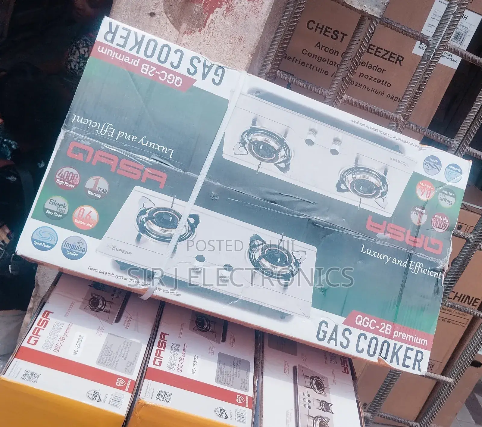 Brand New 2 Burner Qasa Cabinet/Inbuilt Gas Cooker
