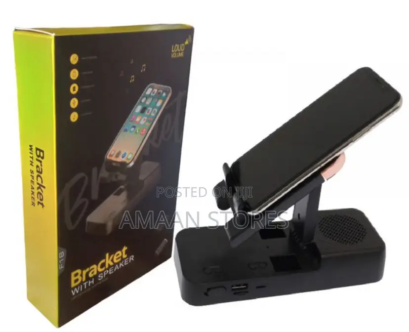 2-in-1 Bluetooth Speaker Phone Stand – Adjustable