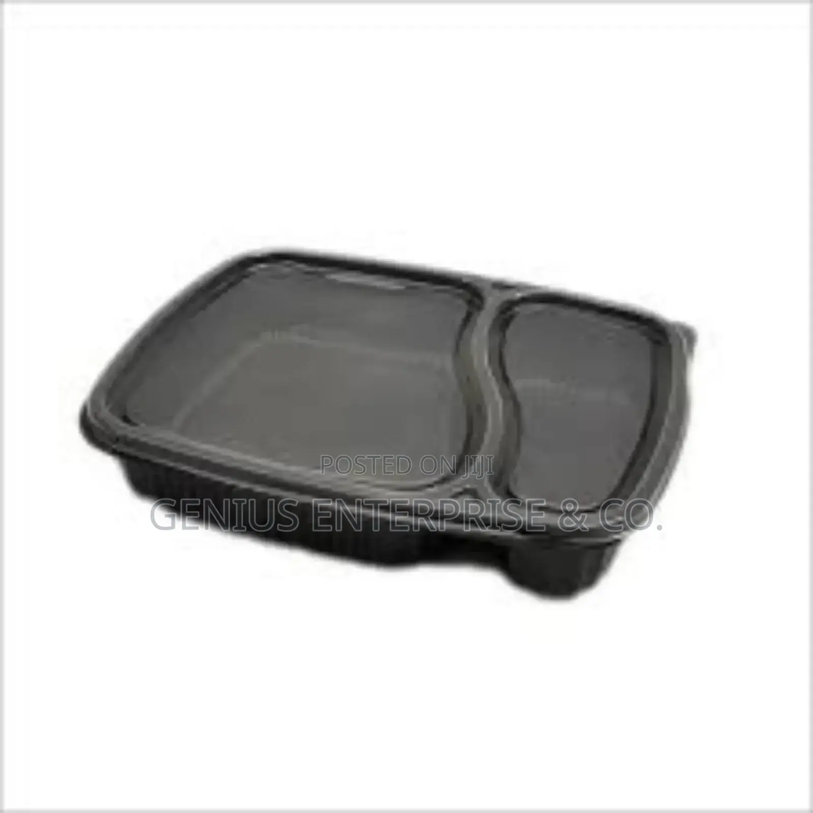 Two Compartments Takeaway With Transparent Lid Cover.