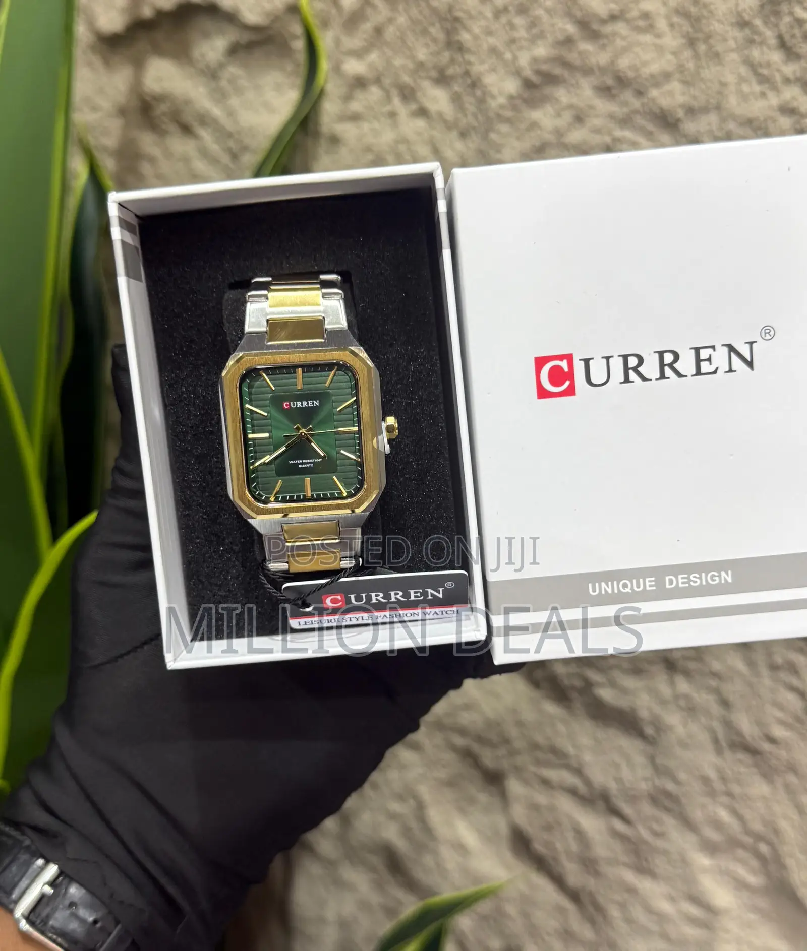 Square Classic Stylish Bracelet Strap Men's Wrist Watch